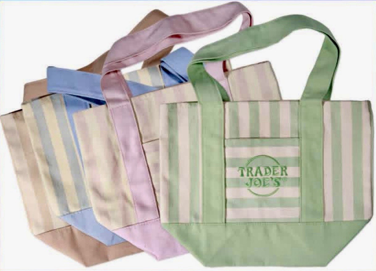 NEW Summer 2026 Trader Joe’s Striped Canvas Tote Bags Set Of 4