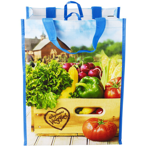 2 X Wegmans Reusable Shopping Tote Bag With Support Liner