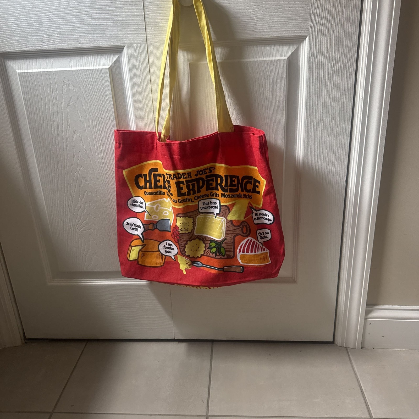 Trader Joe’s Cheese Adventures Reusable Heavy Duty Cotton Shopping Tote Bag