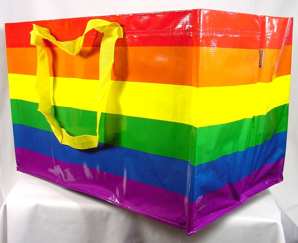 Ikea Storstomma Rainbow Bag Shopping Storage Gay Pride LGBT LGBTQ Kvanting